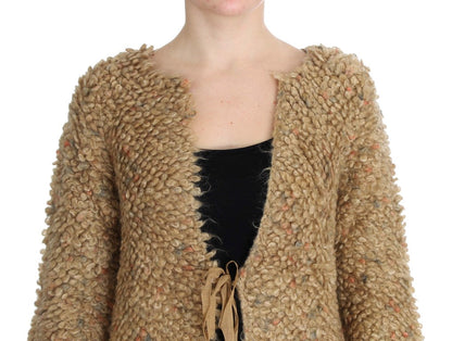  - Elegant Beige Sweatercoat Cape