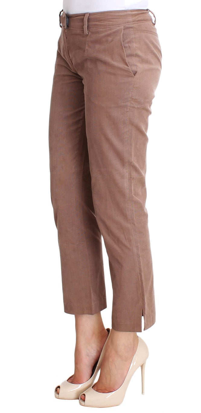  - Chic Brown Cropped Corduroy Pants