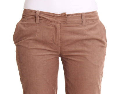  - Chic Brown Cropped Corduroy Pants