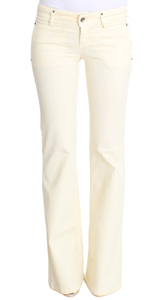  - Chic Off-White Flared Designer Jeans