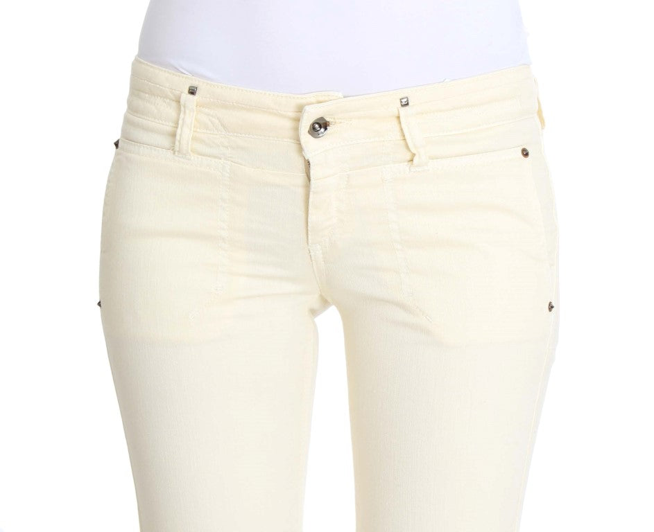  - Chic Off-White Flared Designer Jeans