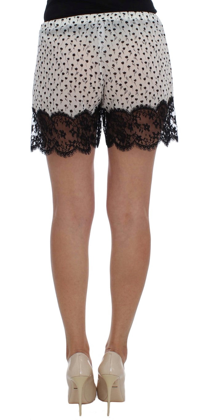  - Elegant Silk Lace Sleep-Shorts