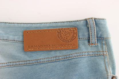  - Elegant Light Blue Capri Jeans