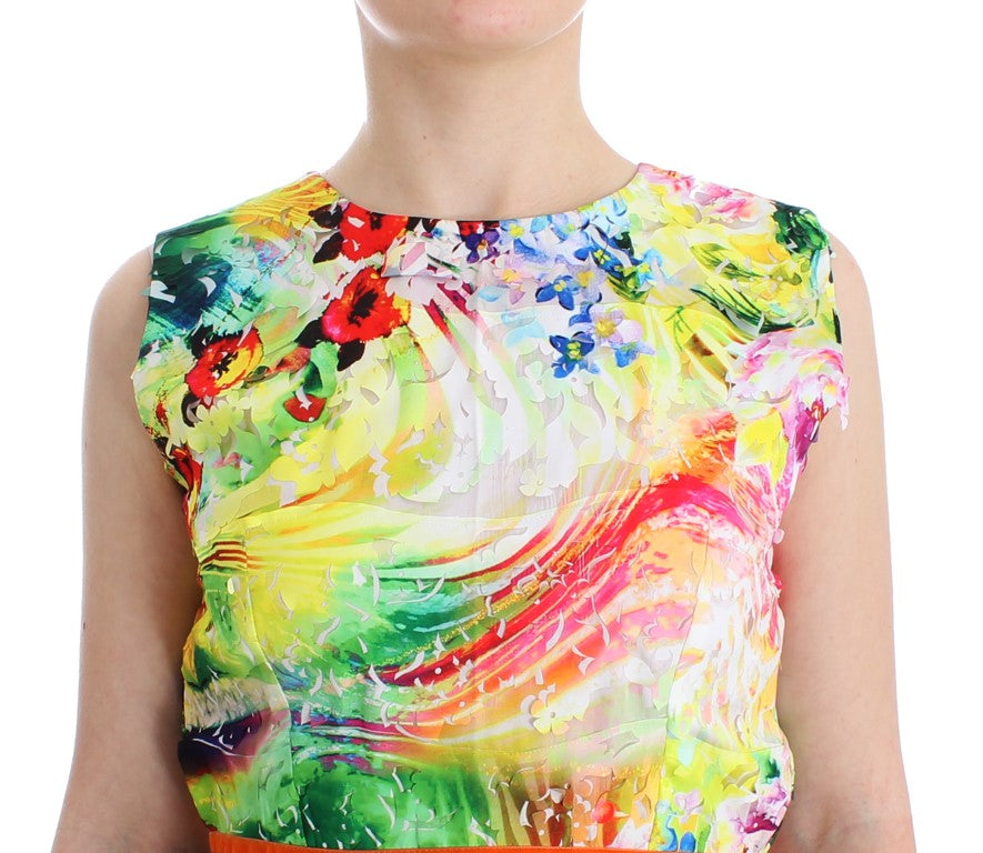  - Multicolor Sheath Dress - Artful Elegance