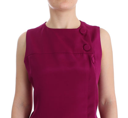  - Stunning Silk Sleeveless Purple Blouse