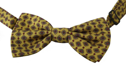  - Elegant Yellow Silk Bow Tie