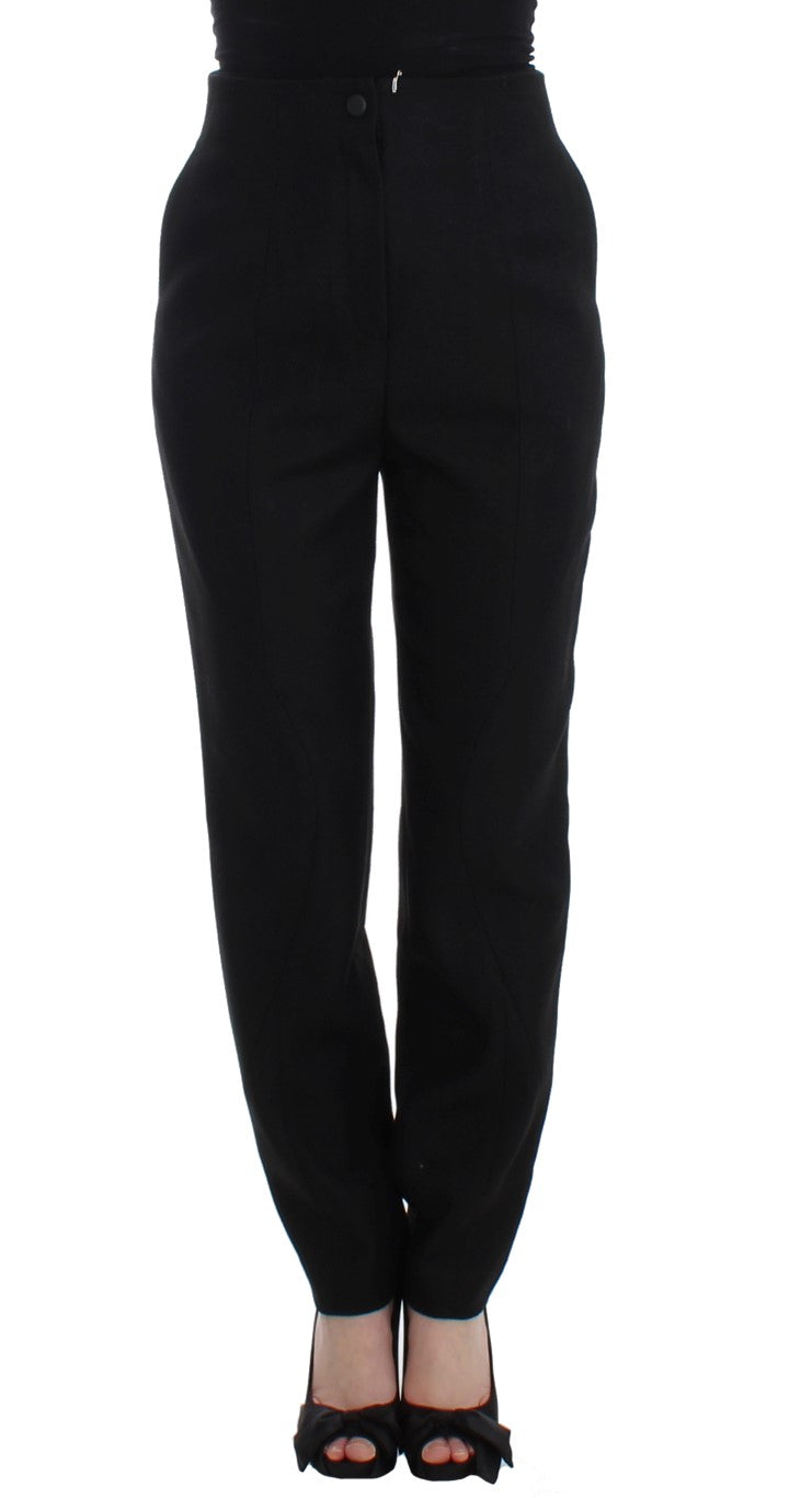  - Elegant High-Waist Black Pants