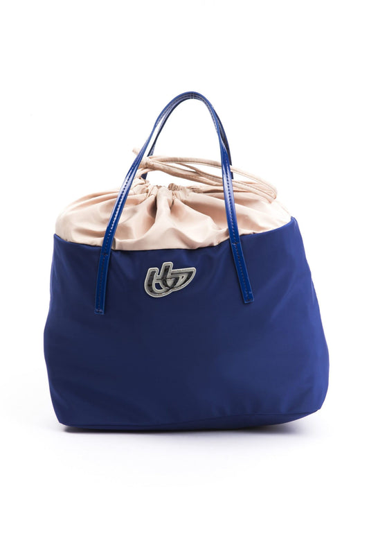  - Blue Polyester Women Handbag