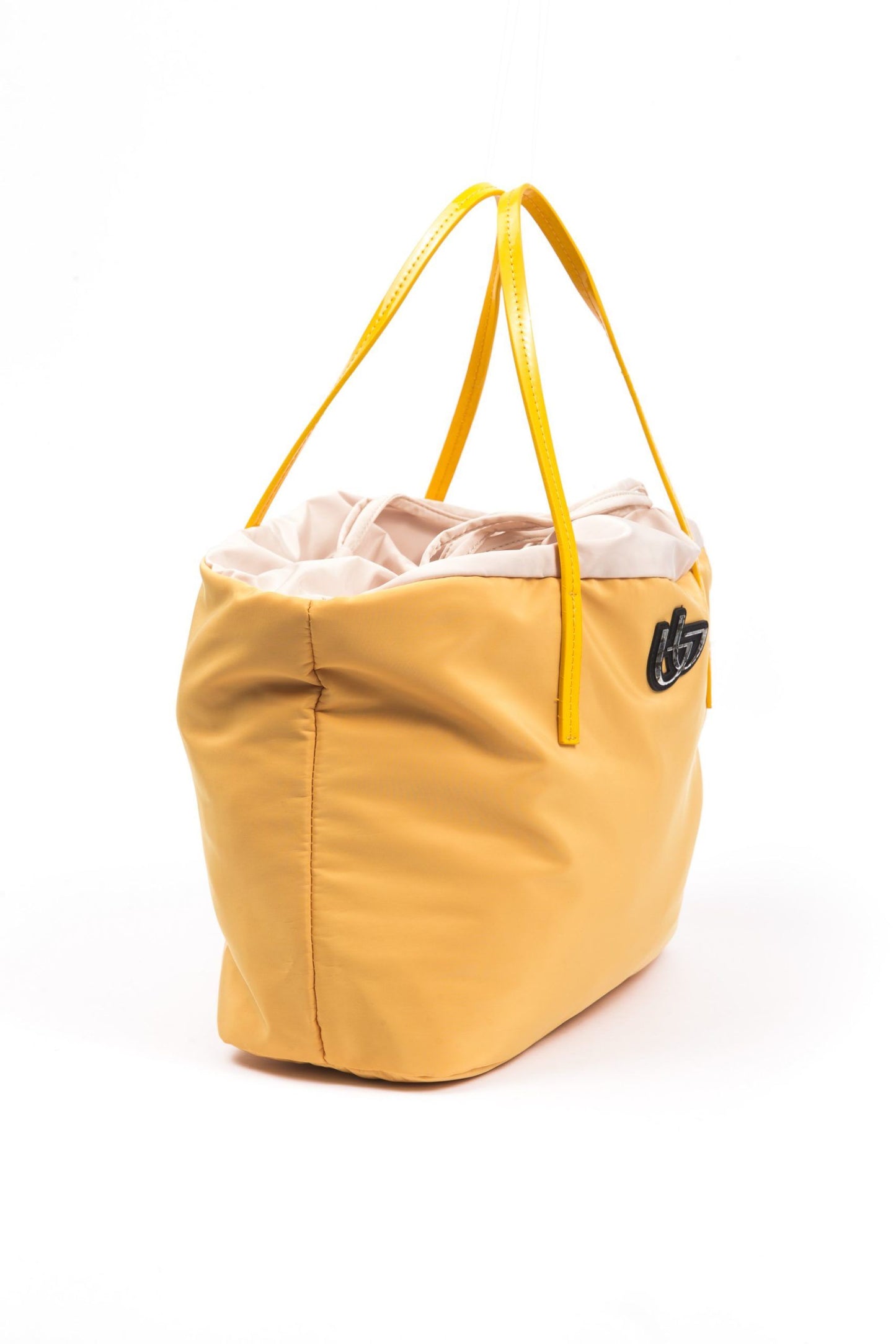  - Yellow Polyester Women Handbag