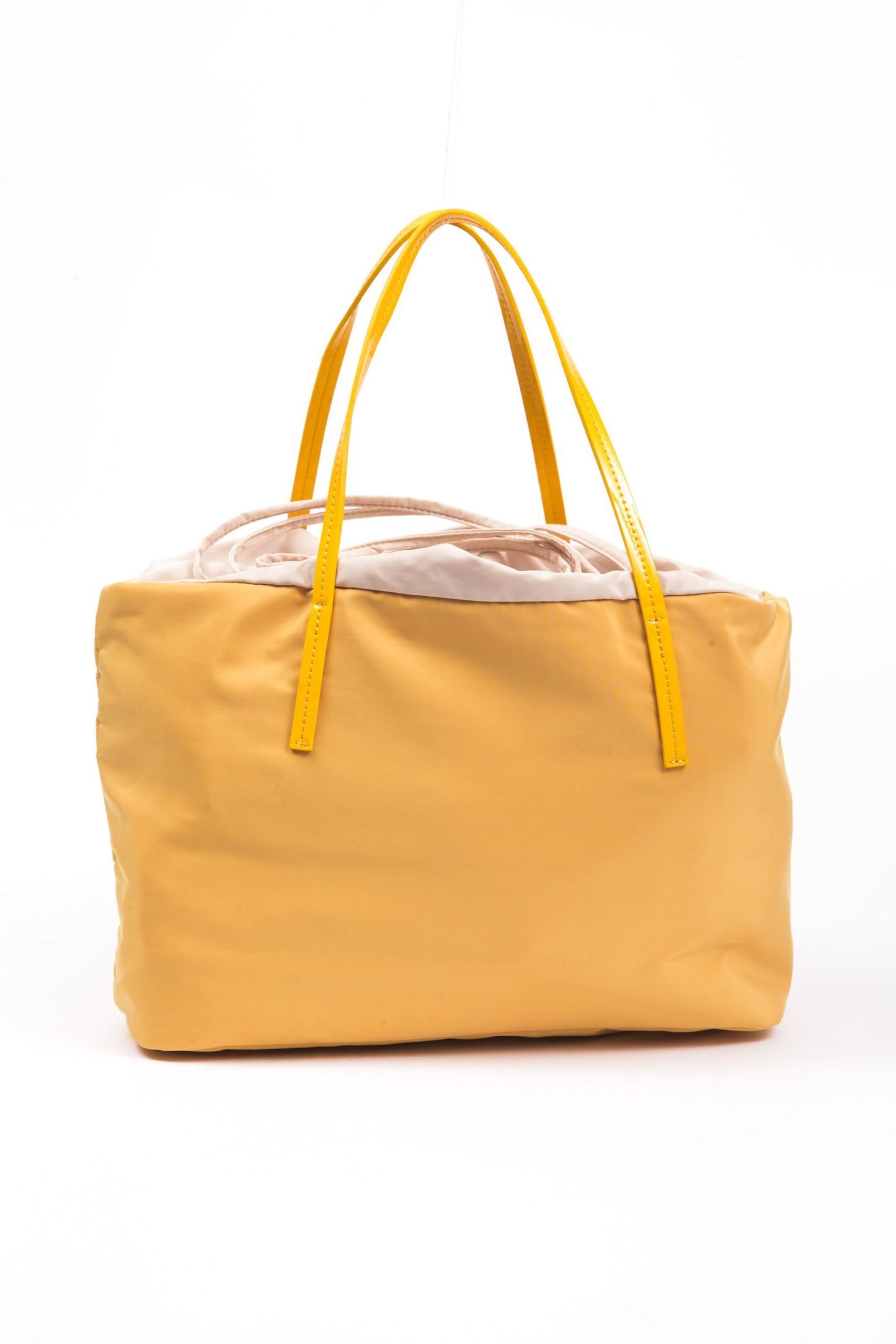  - Yellow Polyester Women Handbag