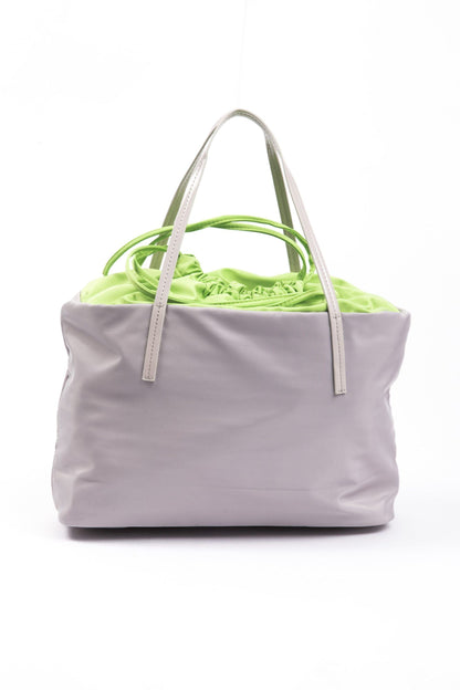  - Gray Polyester Women Handbag