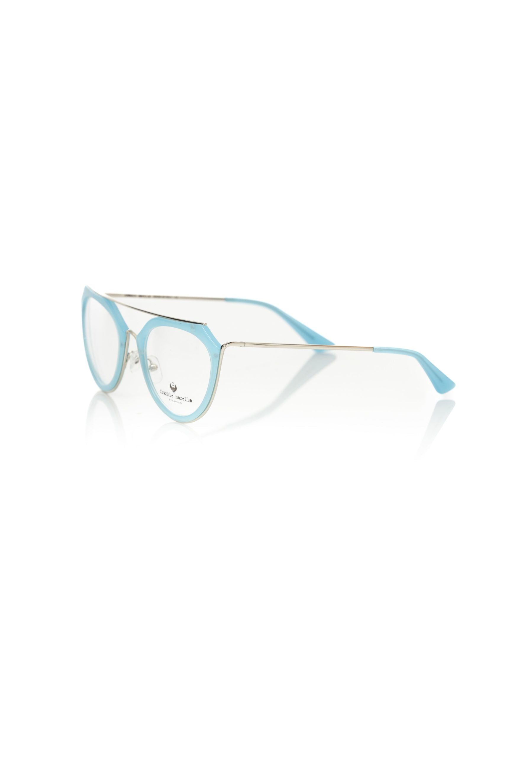 Frankie Morello Women’s Light Blue Acetate Eyeglasses – Aviator Style