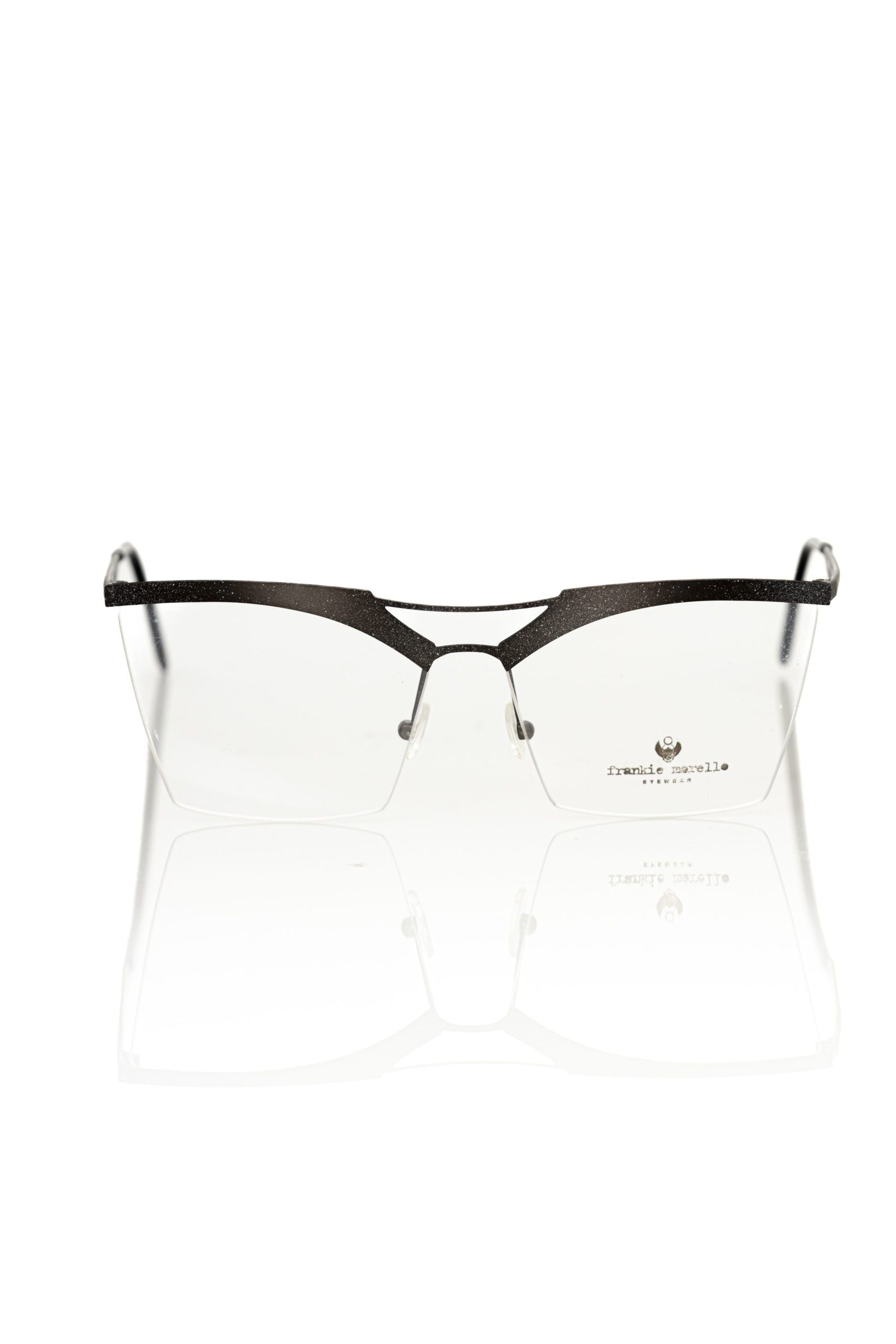 Frankie Morello Women's Black Metallic Clubmaster Frames