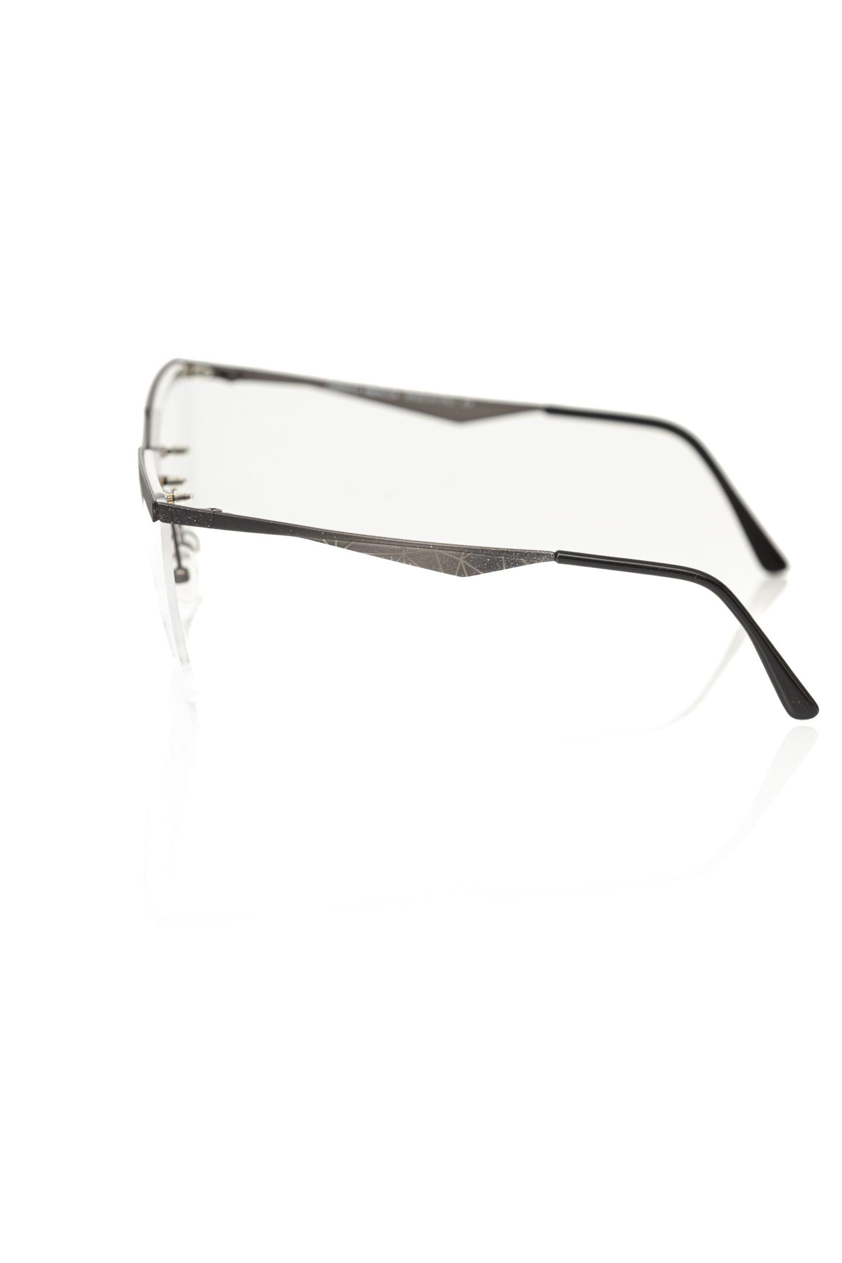 Frankie Morello Women's Black Metallic Clubmaster Frames