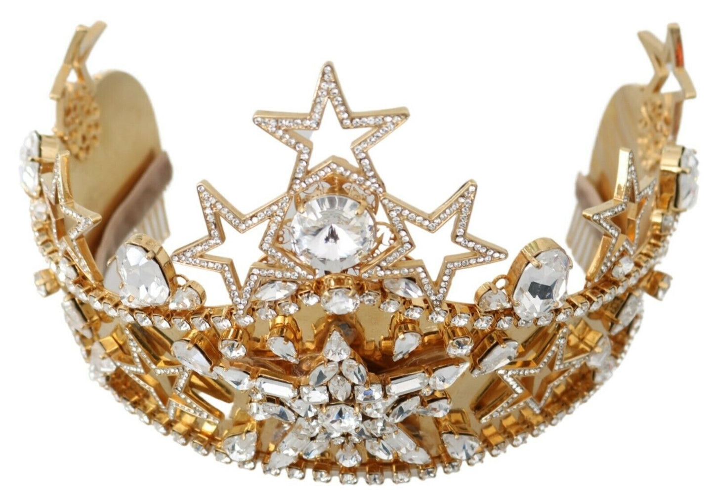  - Regal Crystal Diadem Gold Tiara