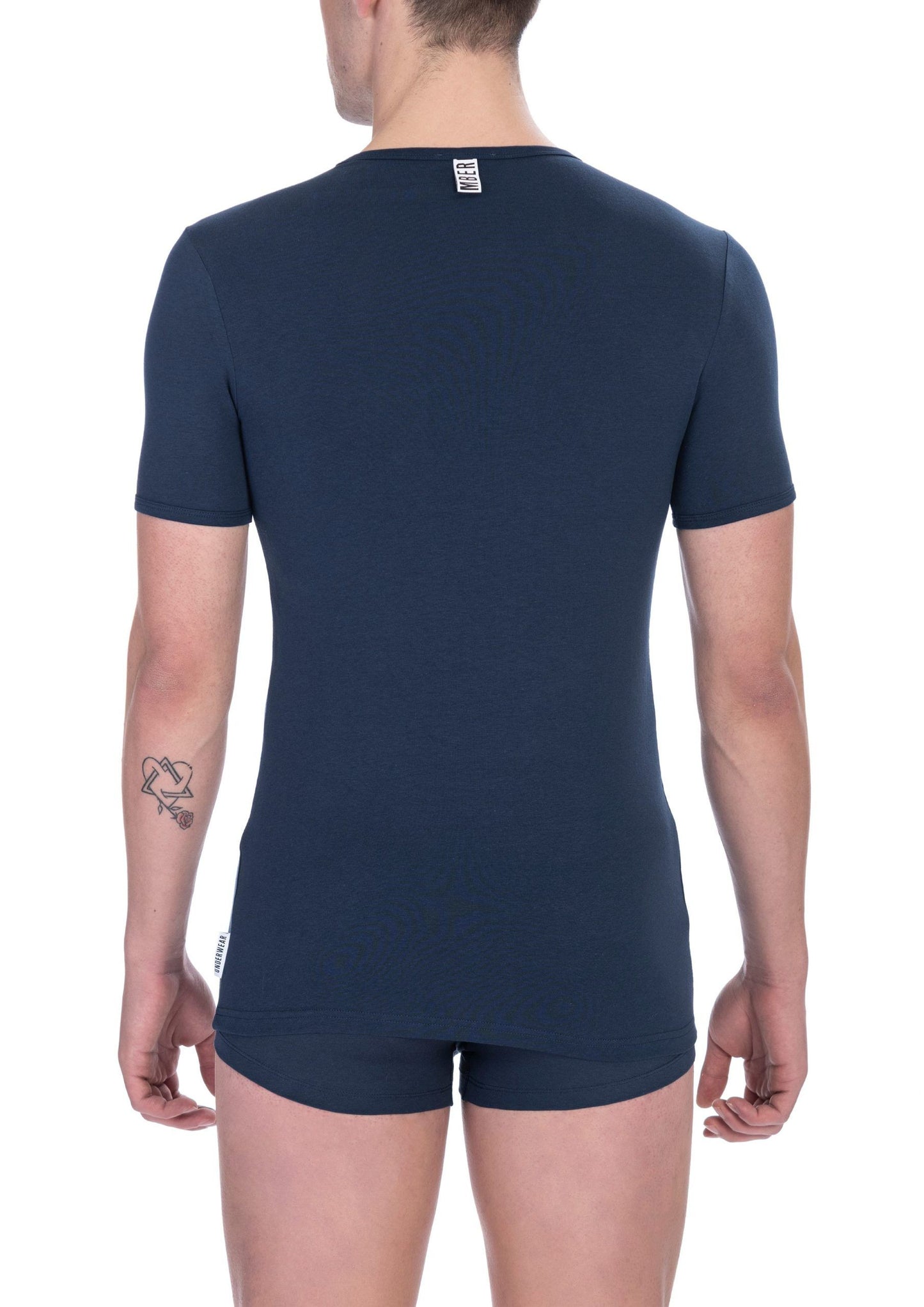  - Blue Cotton Men T-Shirt