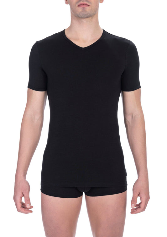  - Black Cotton Men T-Shirt