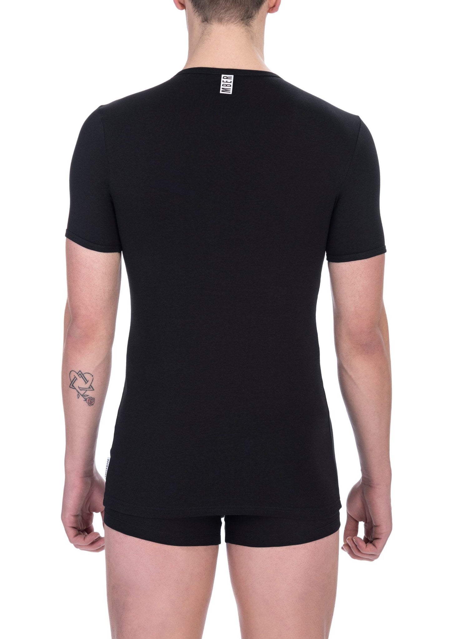  - Black Cotton Men T-Shirt