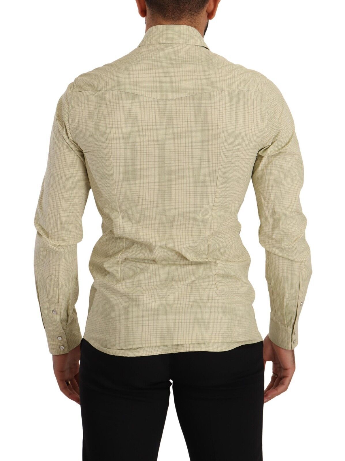  - Elegant Sicilia Checkered Cotton Shirt