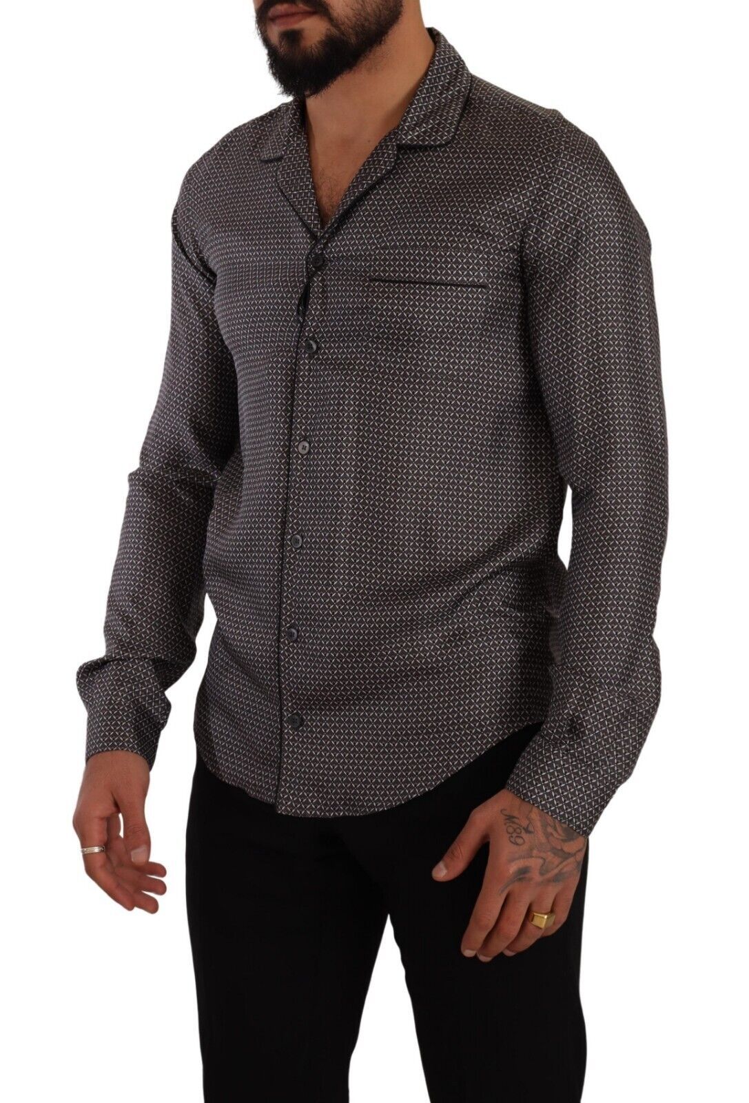  - Elegant Silk Button Down Shirt