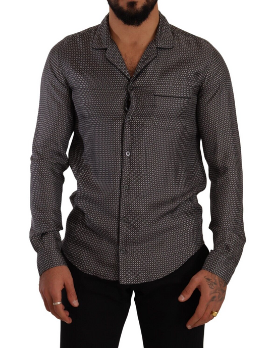  - Elegant Silk Button Down Shirt