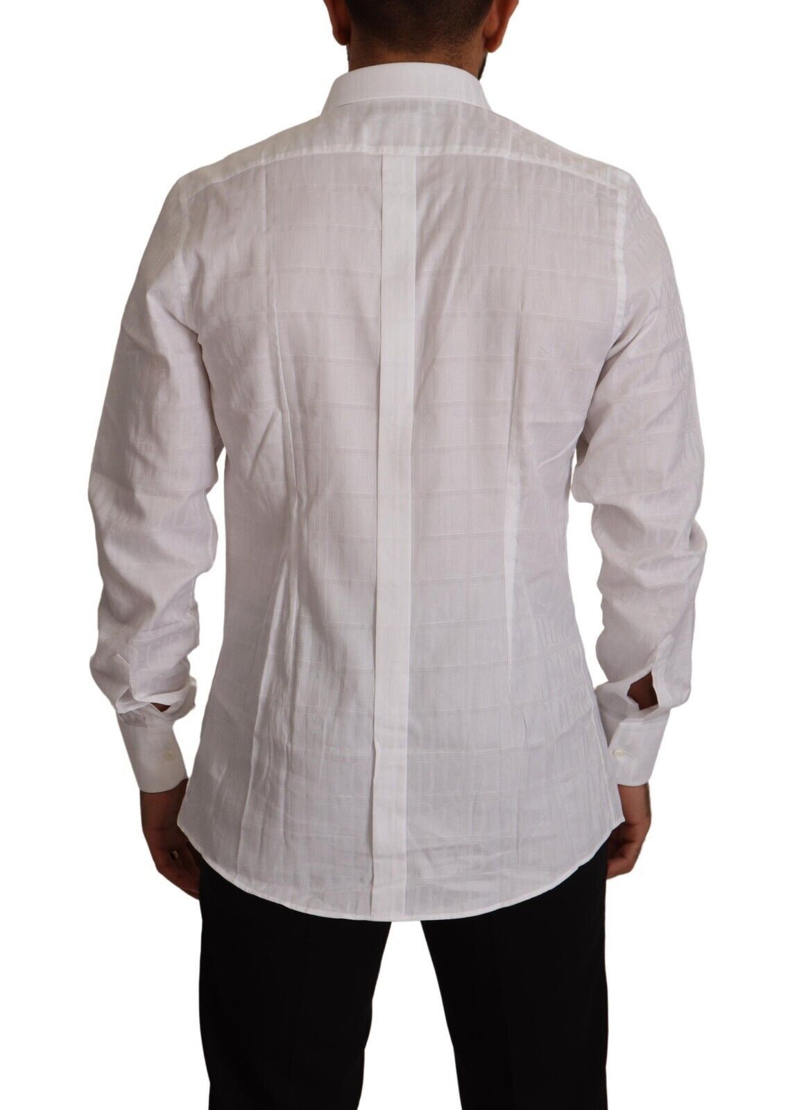  - Elegant White Cotton Dress Shirt - Slim Fit