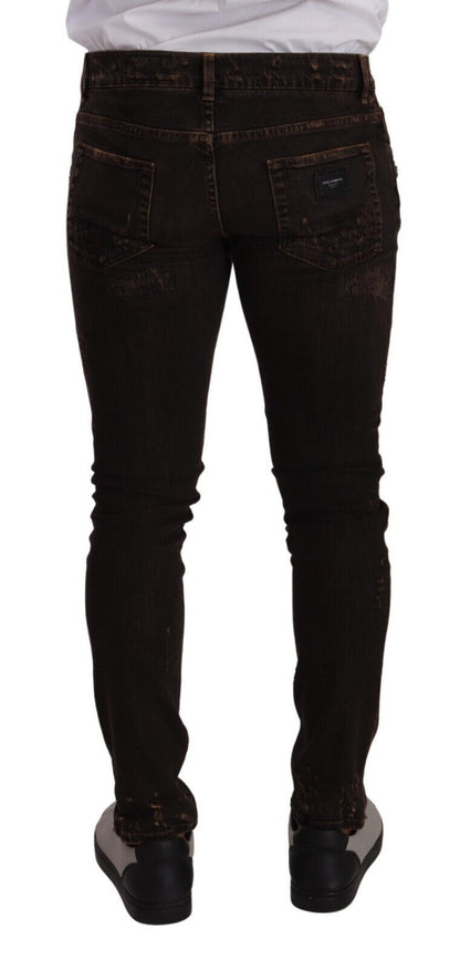  - Slim Fit Distressed Skinny Denim Jeans