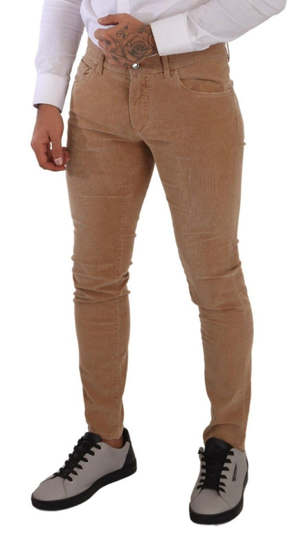  - Elegant Slim Fit Corduroy Jeans