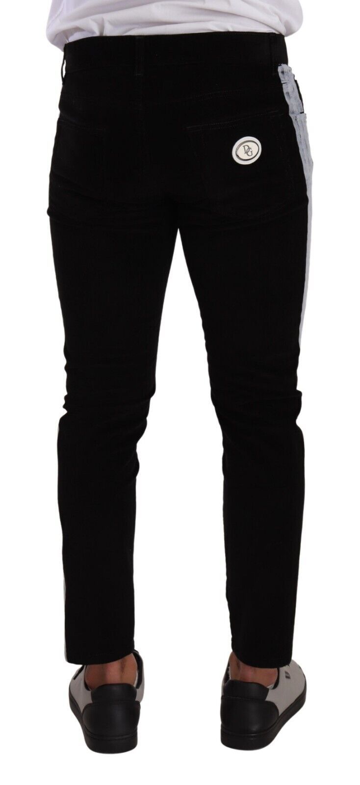  - Elegant Slim-Fit Cotton Black Jeans