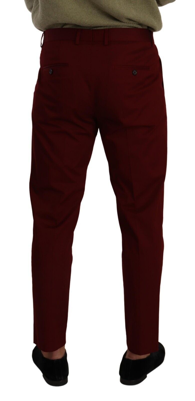  - Elegant Dark Red Dress Chinos for Men