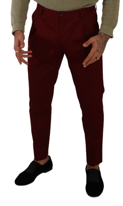  - Elegant Dark Red Dress Chinos for Men