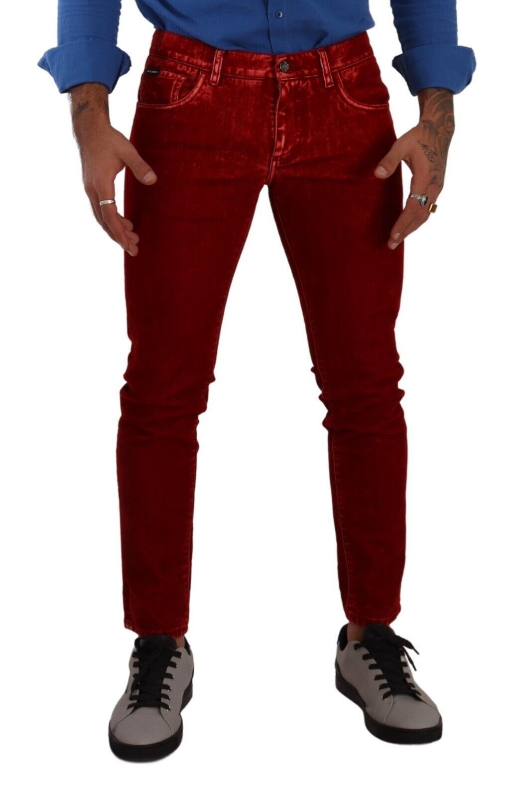  - Ravishing Red Slim Fit Designer Jeans