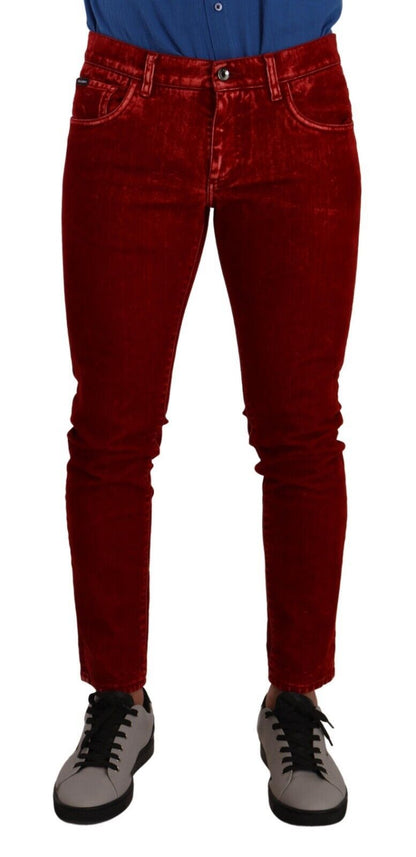  - Ravishing Red Slim Fit Designer Jeans