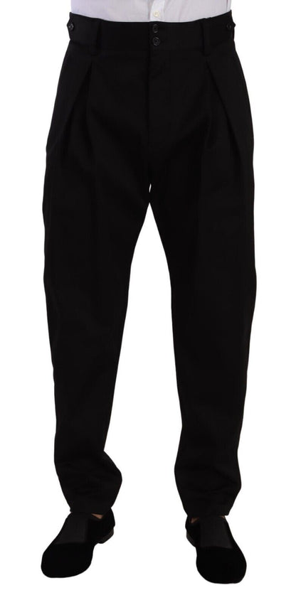  - Elegant Slim-Fit Cotton Trousers