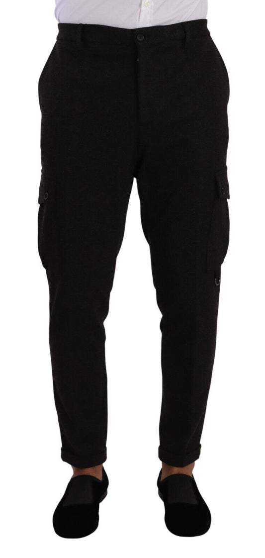  - Sleek Skinny Cargo Pants in Timeless Black