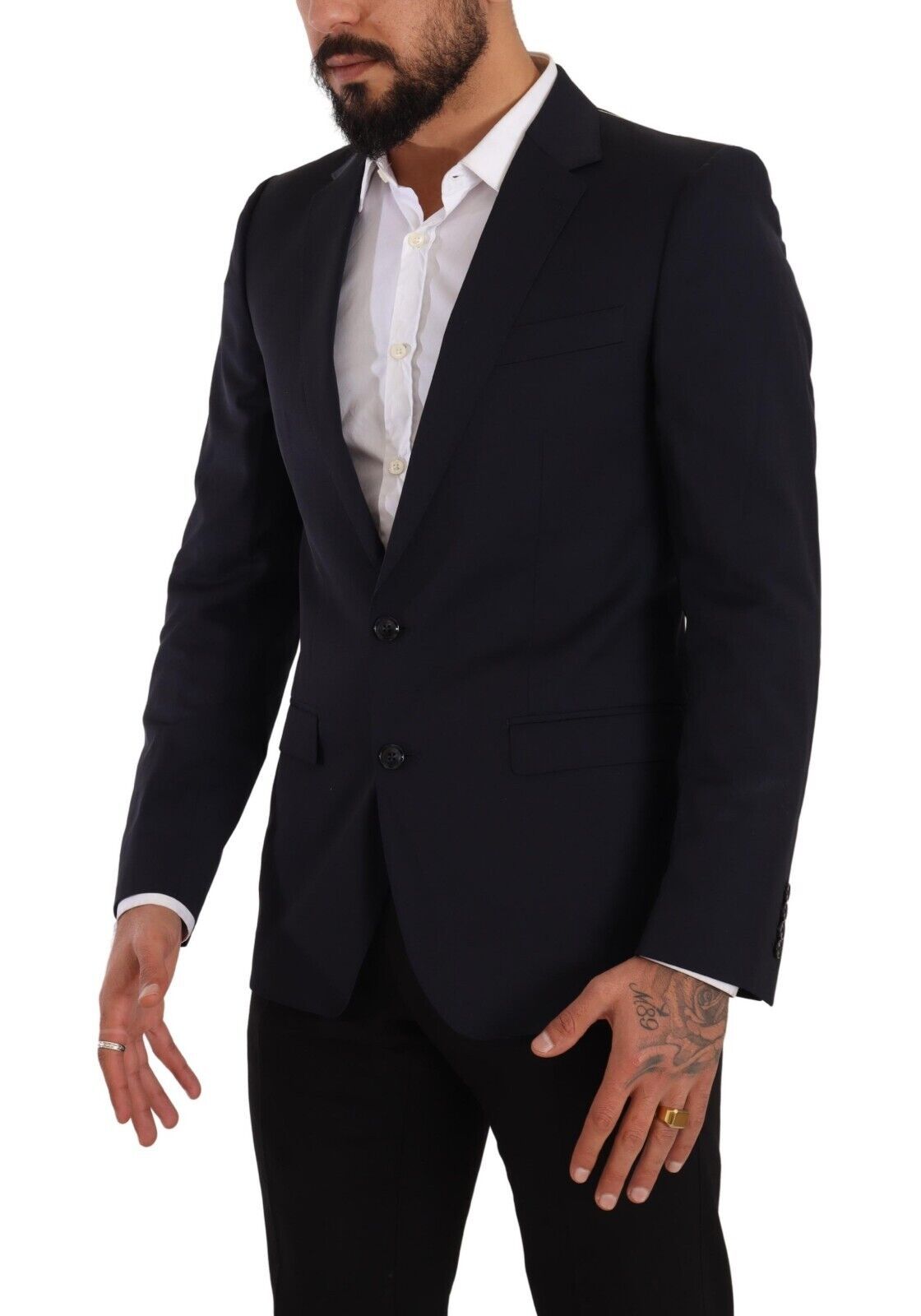  - Sleek Navy Martini Slim Fit Wool Blazer