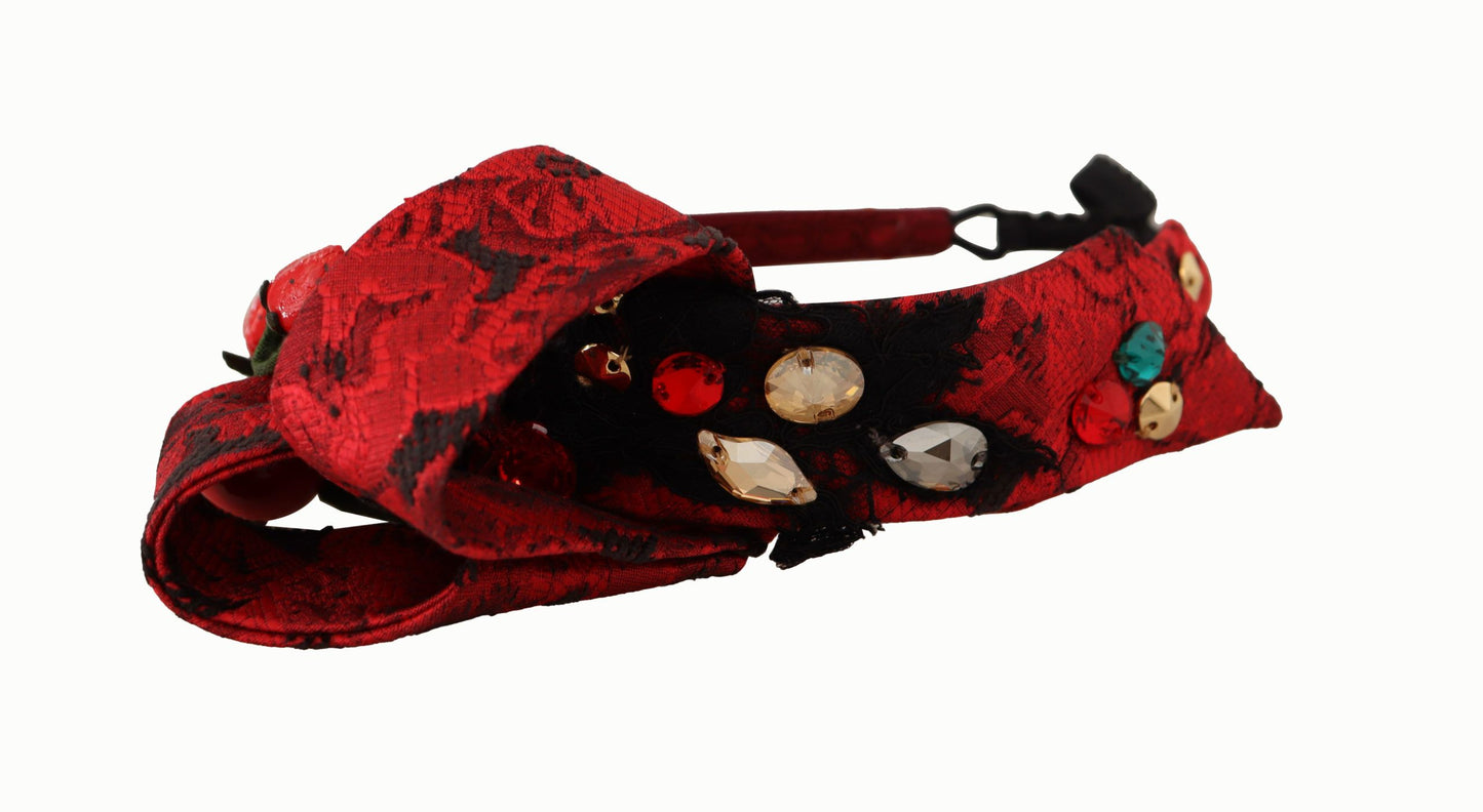  - Cherry Sicily Embellished Red Diadem