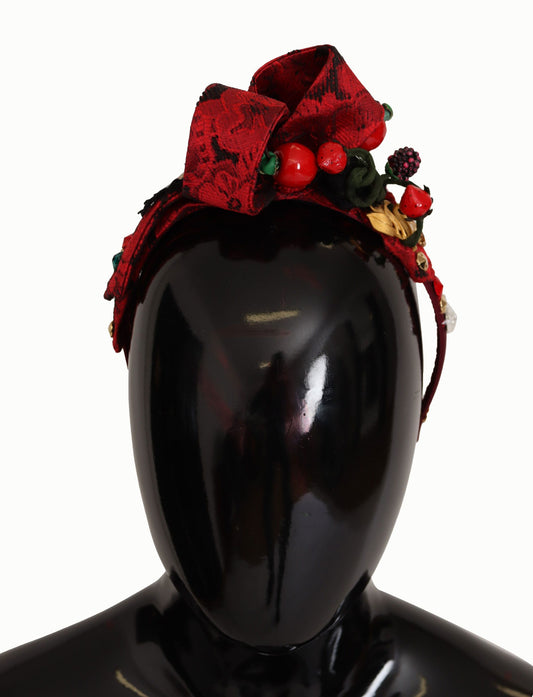  - Cherry Sicily Embellished Red Diadem