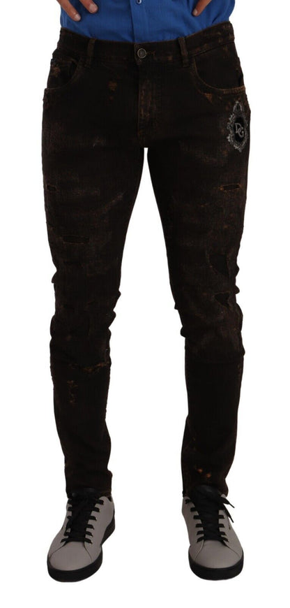  - Svelte Distressed Denim Elegance