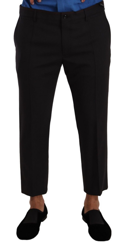  - Elegant Cropped Wool Stretch Pants