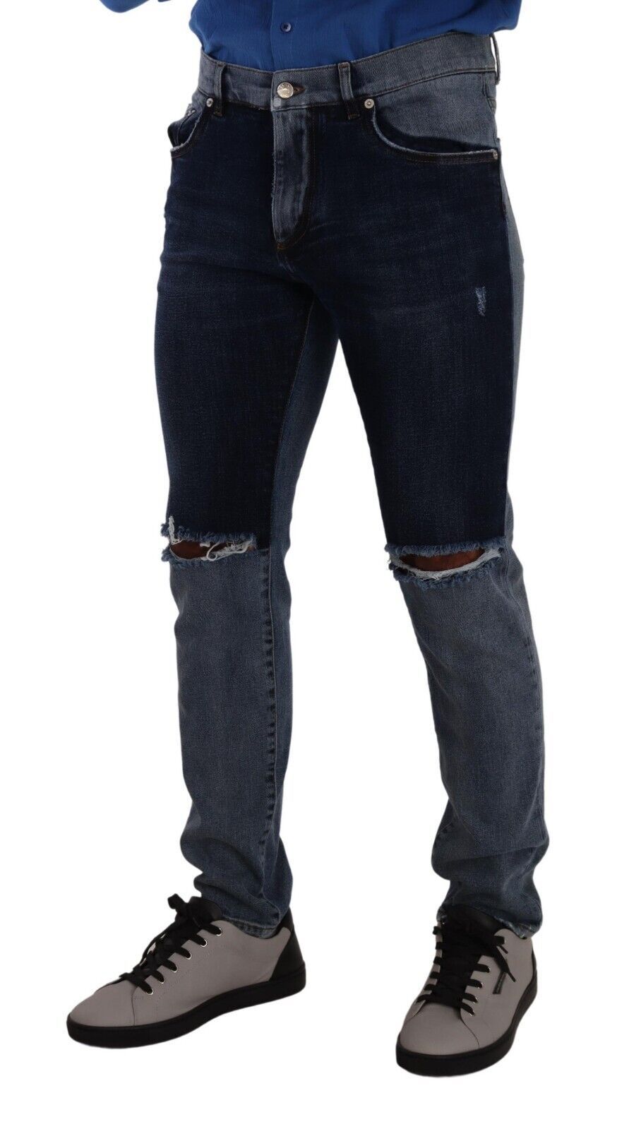  - Chic Slim Fit Tattered Denim