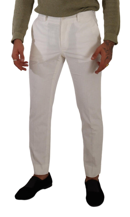  - Elegant Slim Fit Cotton Trousers