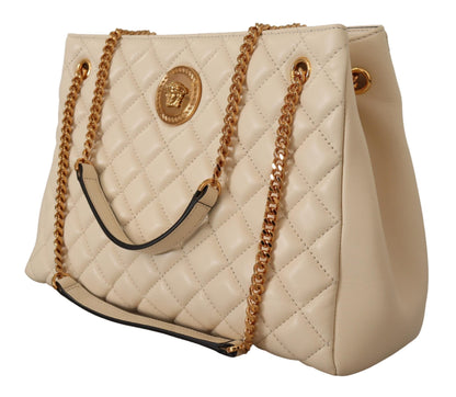  - Elegant Quilted Nappa Leather Tote