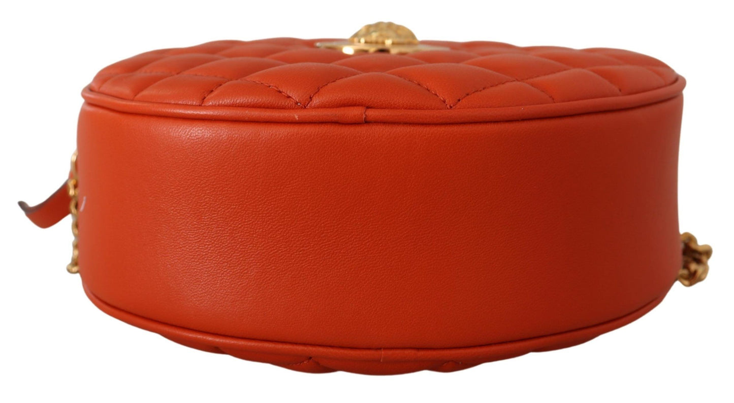  - Elegant Round Nappa Leather Crossbody Bag