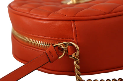  - Elegant Round Nappa Leather Crossbody Bag