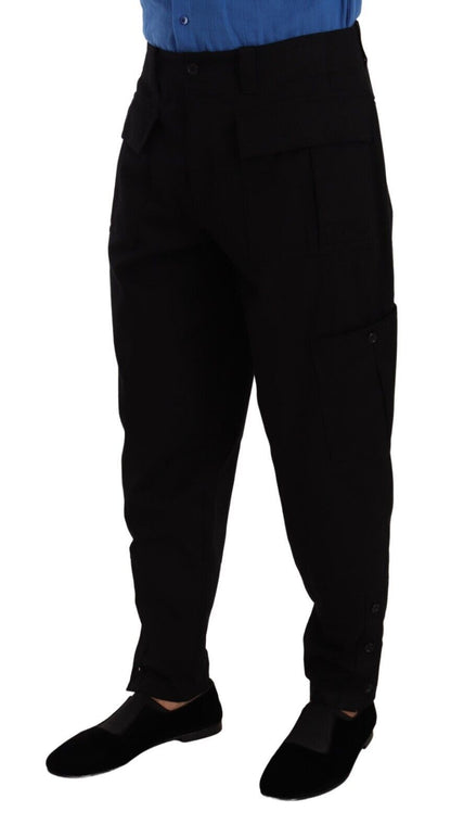  - Chic Black Cargo Pants with Stretch Comfort