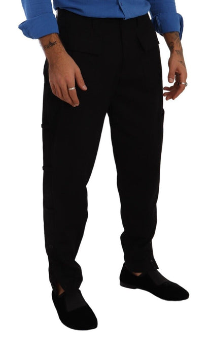  - Chic Black Cargo Pants with Stretch Comfort