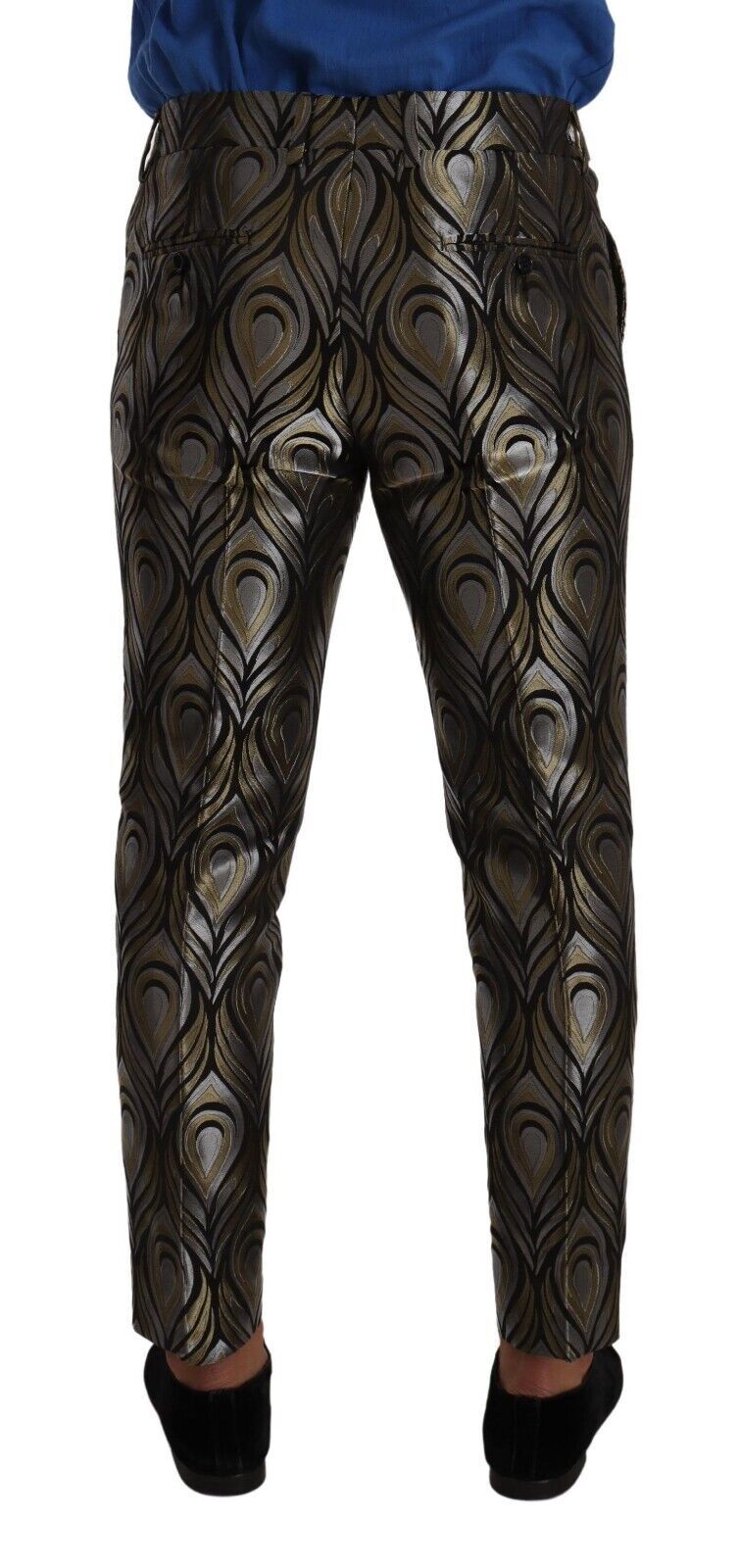  - Elegant Slim Fit Metallic Dress Trousers