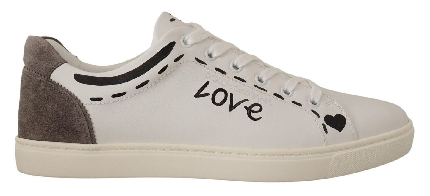  - Elegant White Leather Casual Sneakers