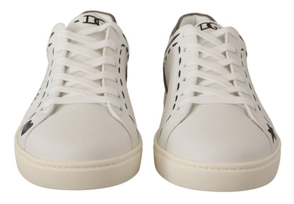  - Elegant White Leather Casual Sneakers